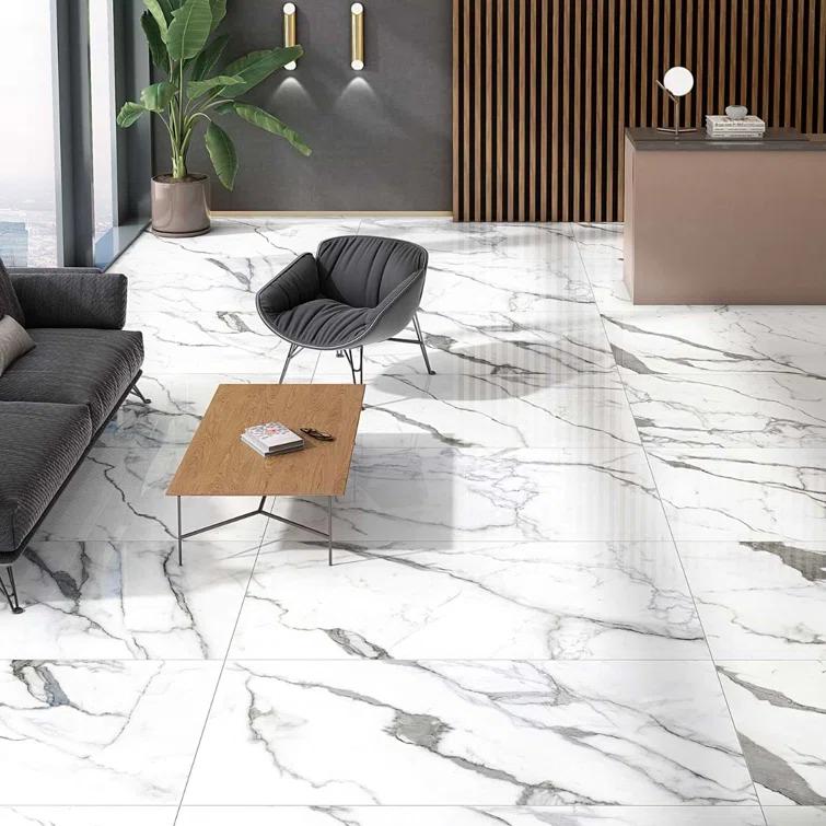 Bond Tile 12" x 24" Polished Marble Look Porcelain Floor and Wall Tile