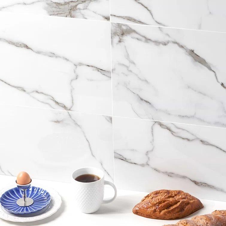 Bond Tile 12" x 24" Polished Marble Look Porcelain Floor and Wall Tile