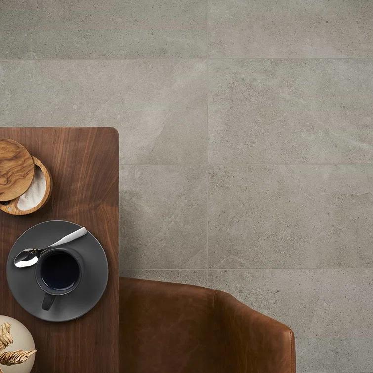 Bond Tile Grava 11.81 in. x 23.62 in. Matte Stone Look Porcelain Floor and Wall Tile (9.68 Sq. Ft. / Case)