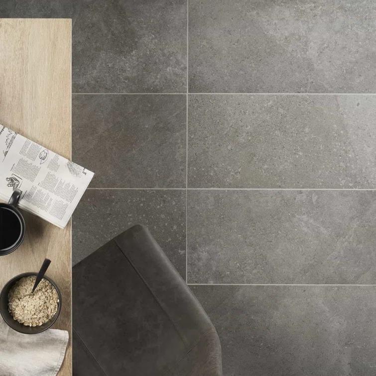 Bond Tile Grava 11.81 in. x 23.62 in. Matte Stone Look Porcelain Floor and Wall Tile (9.68 Sq. Ft. / Case)