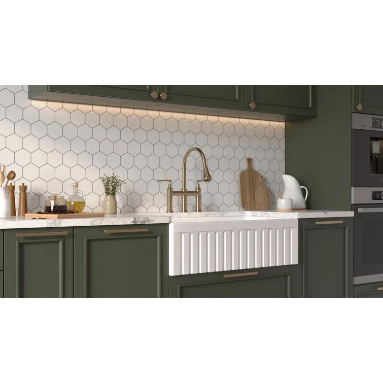 36'' L Farmhouse / Apron Single Bowl Fireclay Kitchen Sink