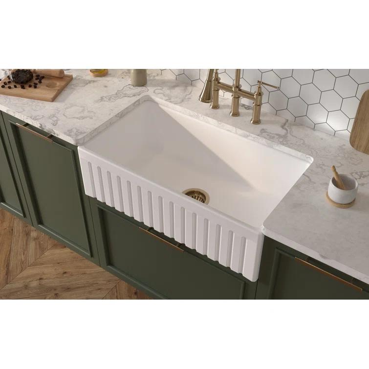 36'' L Farmhouse / Apron Single Bowl Fireclay Kitchen Sink