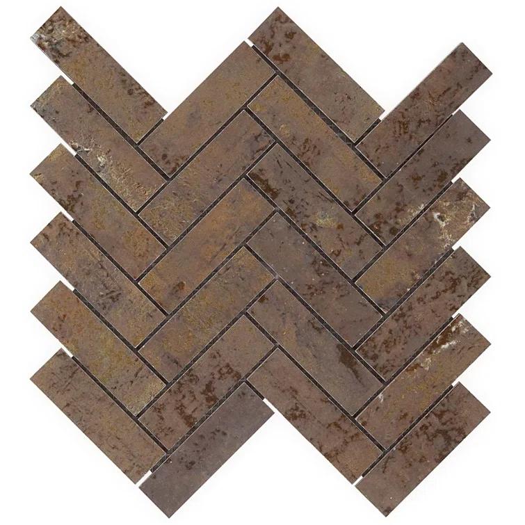 Bond Tile Ravina 10.03 in. x 10.62 in. Matte Porcelain Floor & Wall Herringbone Mosaic Tile (0.75 Sq.Ft. / Each)