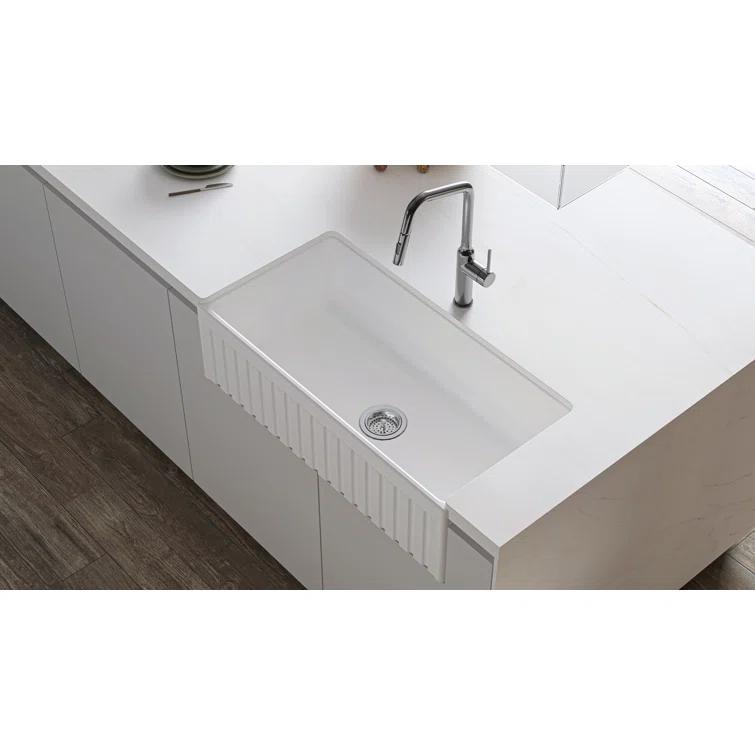 36'' L Farmhouse / Apron Single Bowl Fireclay Kitchen Sink