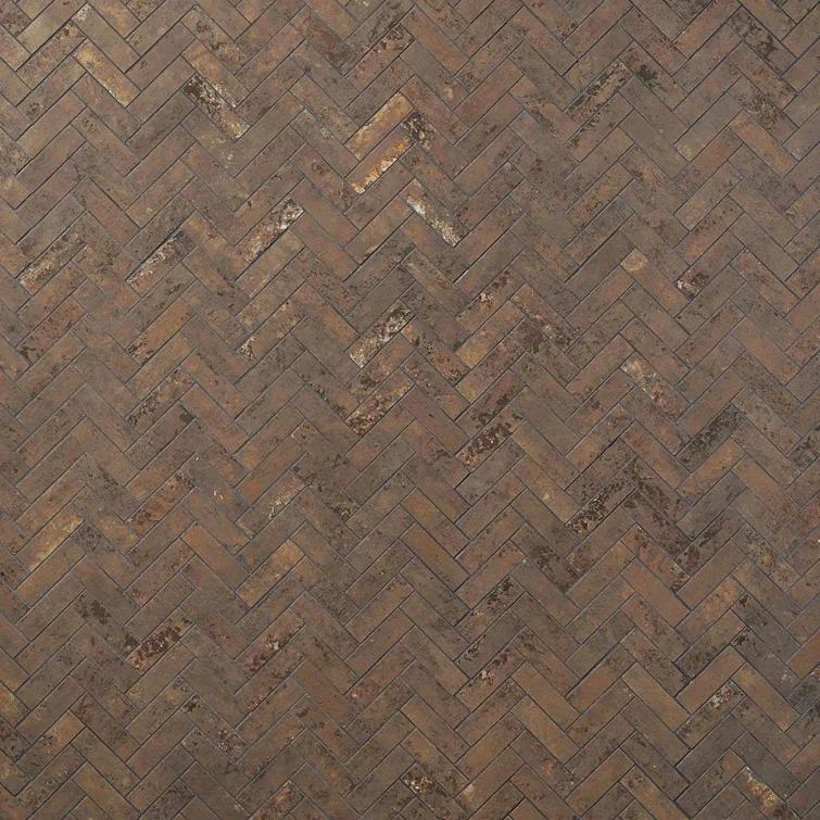 Bond Tile Ravina 10.03 in. x 10.62 in. Matte Porcelain Floor & Wall Herringbone Mosaic Tile (0.75 Sq.Ft. / Each)