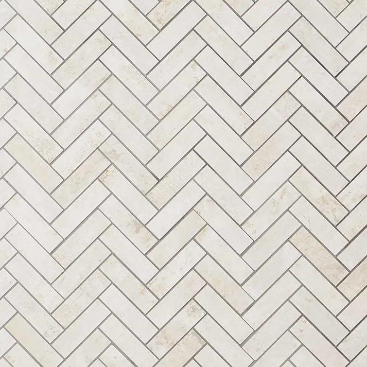 Mantis 10.03 in. x 10.62 in. Herringbone Matte Porcelain Floor & Wall Mosaic Tile (0.75 Sq.Ft./Each)