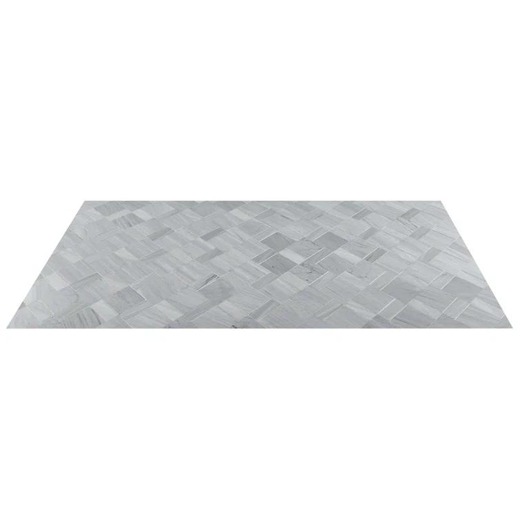 Mehko 11.81 in. x 14.96 in. Polished Marble and Brass Wall Tile