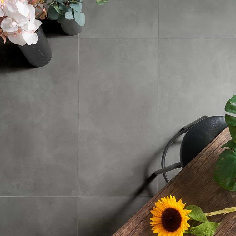 Bond Tile Ryx 15.74 in. x 31.49 in. Matte Porcelain Concrete Look Floor and Wall Tile (13.77 Sq. Ft. / Case)