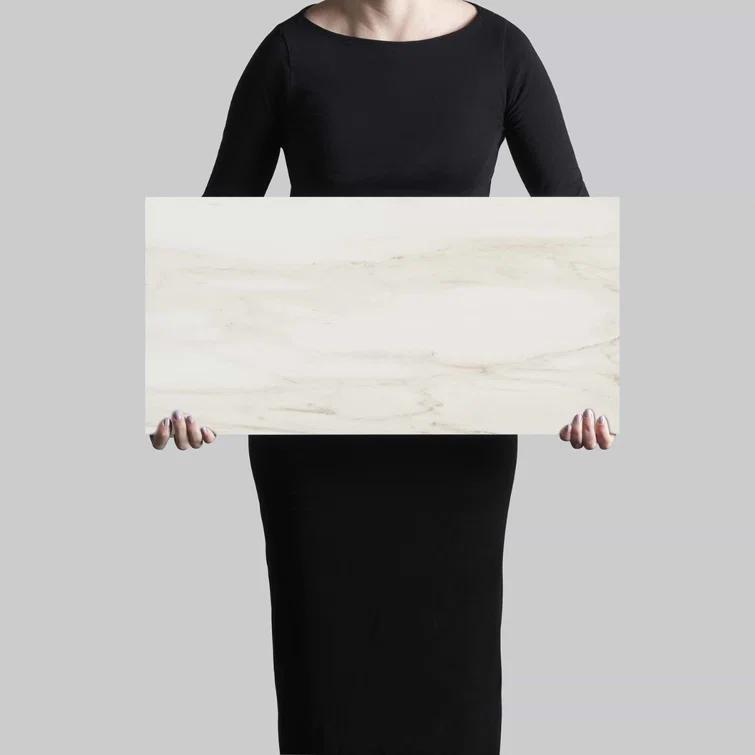 Bond Tile Saroshi 11.81 in. x 23.62 in. Matte Marble Look Porcelain Floor and Wall Tile (9.68 Sq. Ft. / Case)