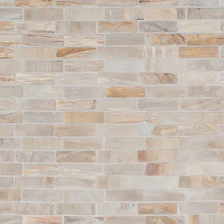 Artmore Tile Petra Brown 11-in x 12-in Tumbled Natural stone Stone look Mosaic Floor and Wall Tile ( 0.95-sq ft Piece )