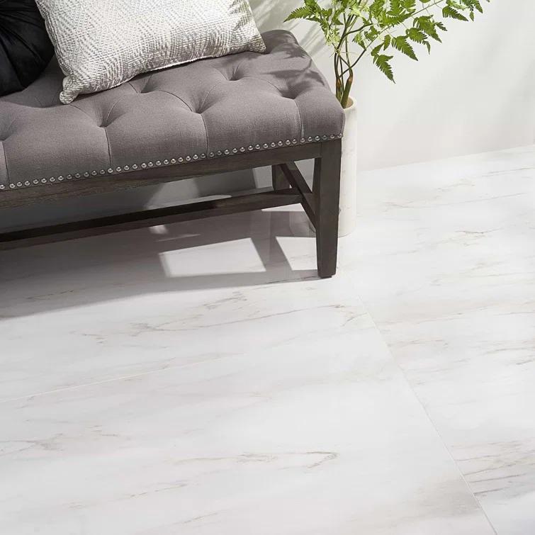 Large Format 24" x 47" Polished Marble Look Porcelain Floor and Wall Tile (15.5 Sq. Ft. / Case)