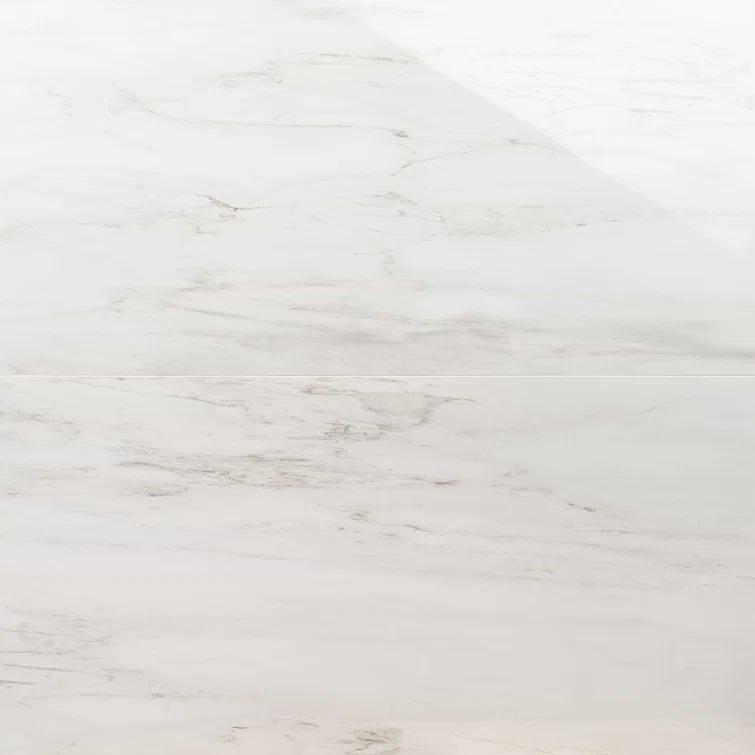 Large Format 24" x 47" Polished Marble Look Porcelain Floor and Wall Tile (15.5 Sq. Ft. / Case)