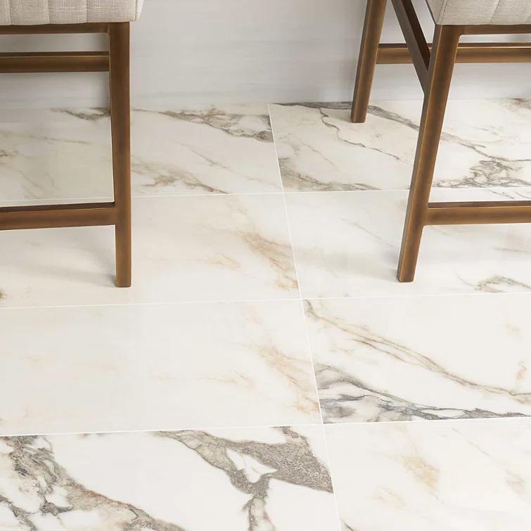 Bond Tile 12" x 24" Polished Marble Look Porcelain Floor and Wall Tile