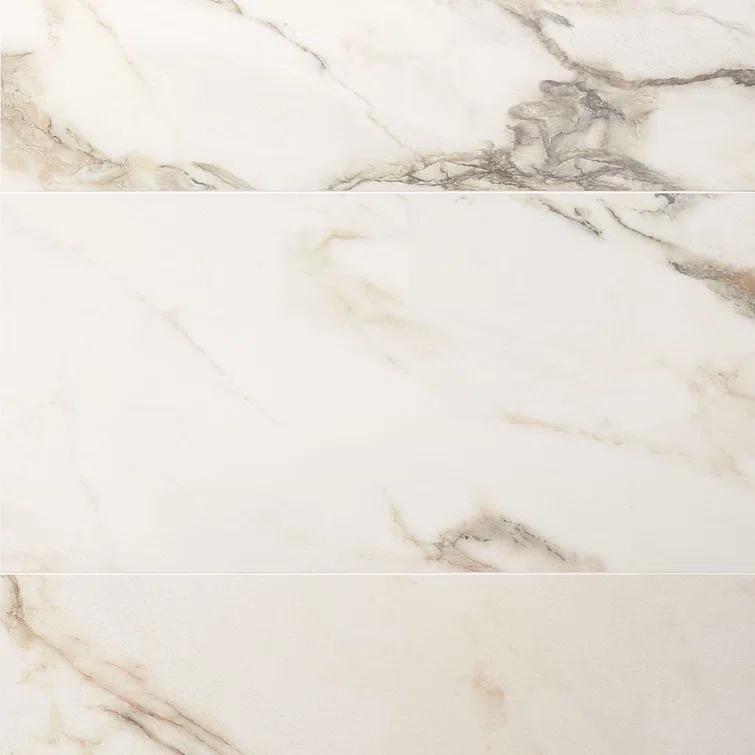 Bond Tile 12" x 24" Polished Marble Look Porcelain Floor and Wall Tile