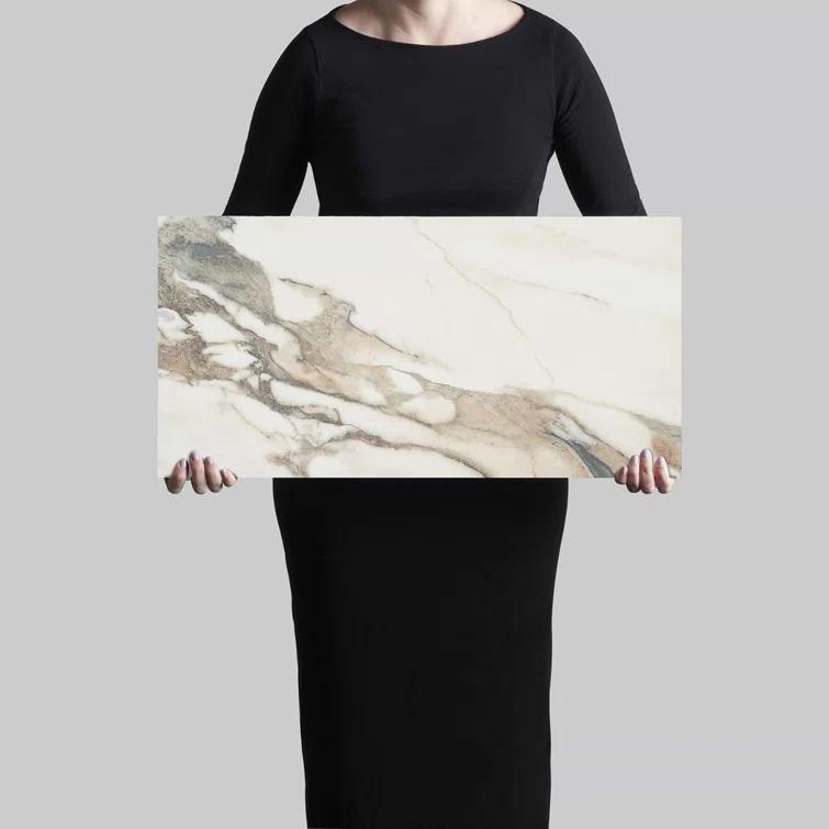 Bond Tile 12" x 24" Polished Marble Look Porcelain Floor and Wall Tile