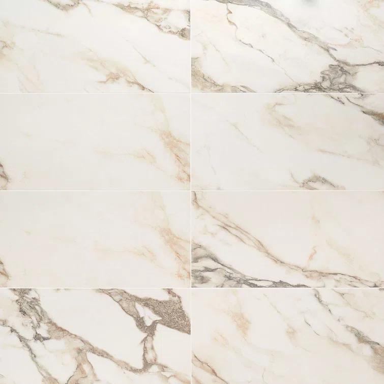 Bond Tile 12" x 24" Polished Marble Look Porcelain Floor and Wall Tile