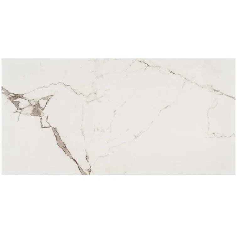 Large Format 24" x 47" Polished Marble Look Porcelain Floor and Wall Tile (15.5 Sq. Ft. / Case)