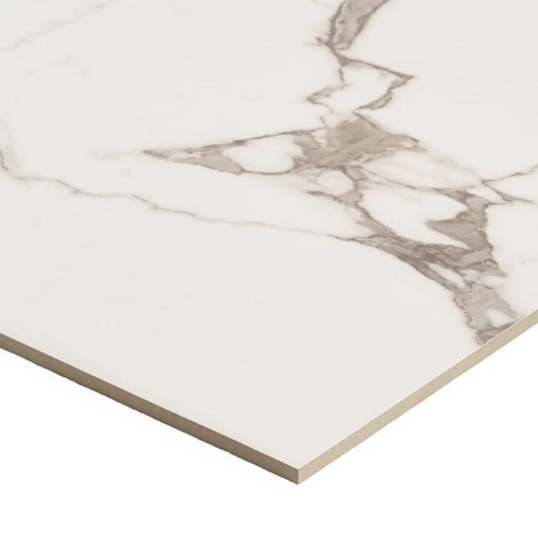 Large Format 24" x 47" Polished Marble Look Porcelain Floor and Wall Tile (15.5 Sq. Ft. / Case)