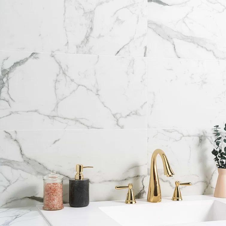 Bond Tile Saroshi 11.81 in. x 23.62 in. Matte Marble Look Porcelain Floor and Wall Tile (9.68 Sq. Ft. / Case)