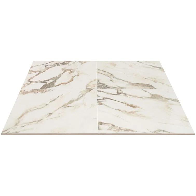 24" x 24" Polished Marble Look Porcelain Floor and Wall Tile (15.5 Sq. Ft. / Case)