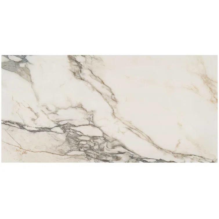 Bond Tile 24" x 47" Polished Marble Look Porcelain Floor and Wall Tile (15.5 Sq. Ft. / Case)