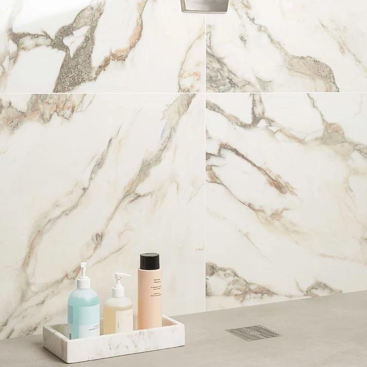 24" x 24" Polished Marble Look Porcelain Floor and Wall Tile (15.5 Sq. Ft. / Case)