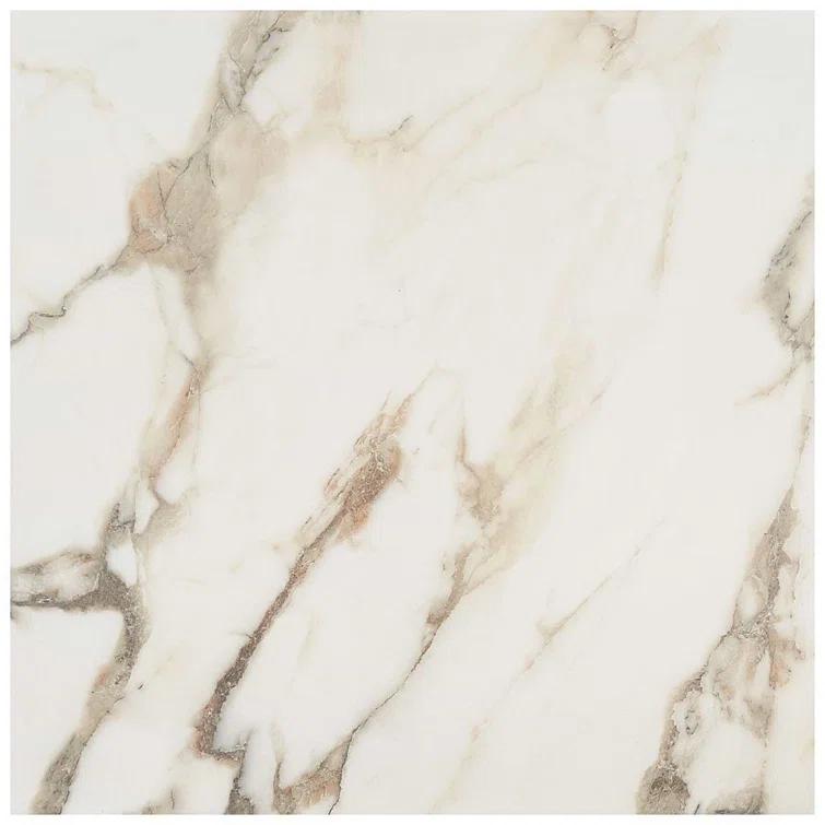 24" x 24" Polished Marble Look Porcelain Floor and Wall Tile (15.5 Sq. Ft. / Case)