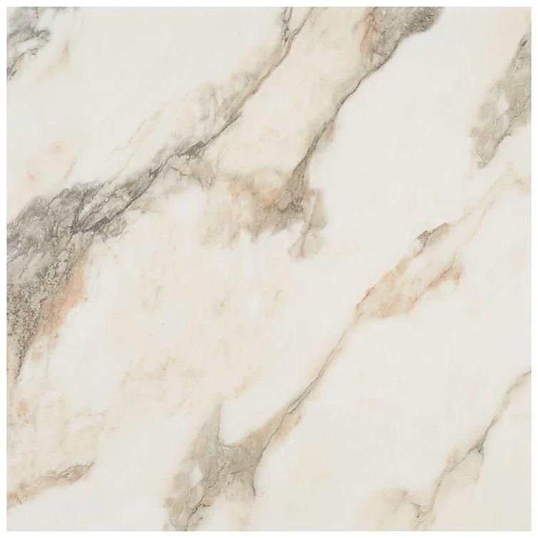 24" x 24" Polished Marble Look Porcelain Floor and Wall Tile (15.5 Sq. Ft. / Case)