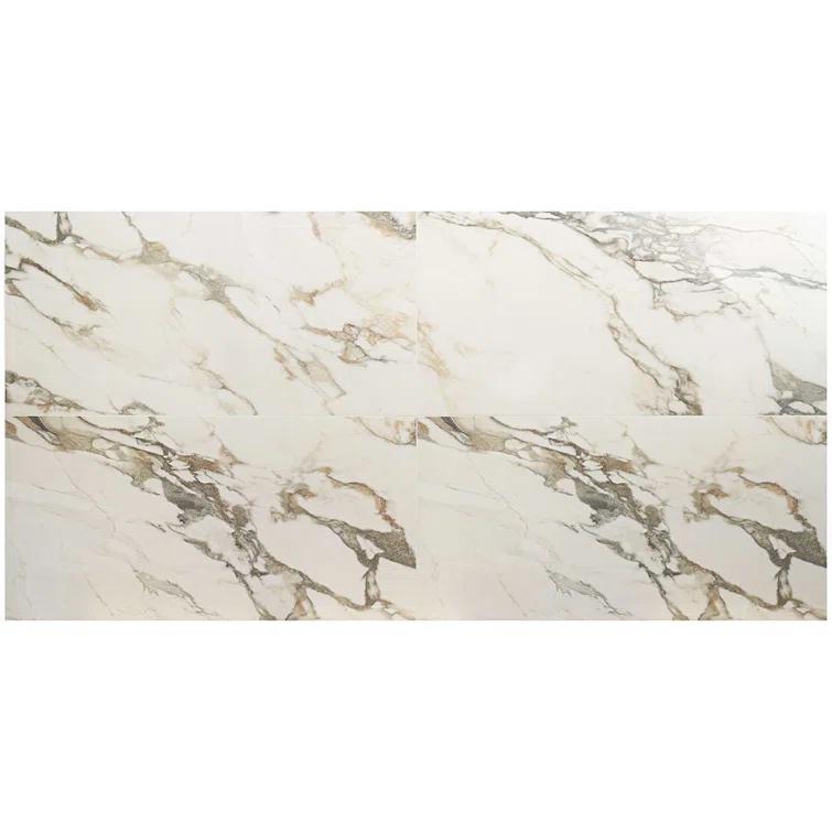 Bond Tile 24" x 47" Polished Marble Look Porcelain Floor and Wall Tile (15.5 Sq. Ft. / Case)