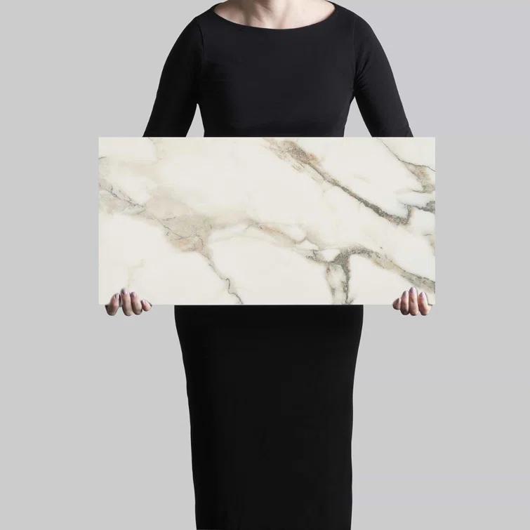 Bond Tile Saroshi 11.81 in. x 23.62 in. Matte Marble Look Porcelain Floor and Wall Tile (9.68 Sq. Ft. / Case)