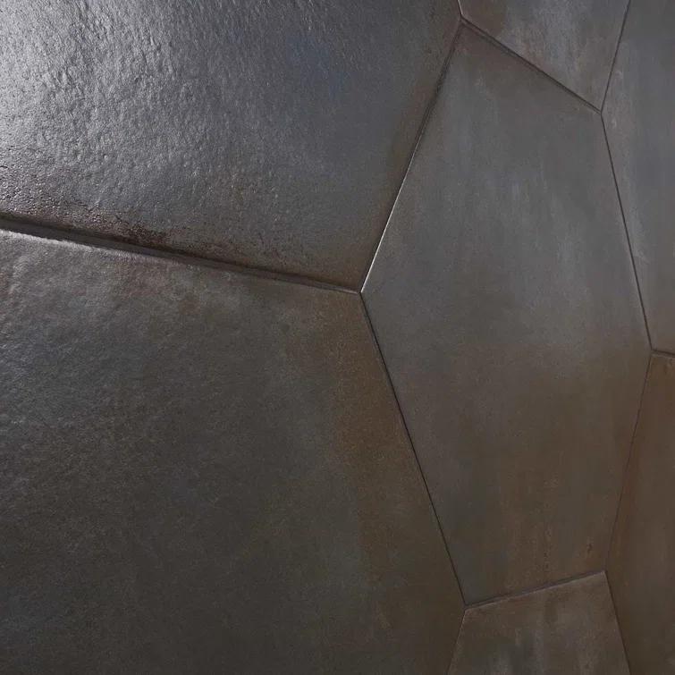 Angela Harris Fuller 20" Hex Porcelain Metallic Look Floor and Wall Tile
