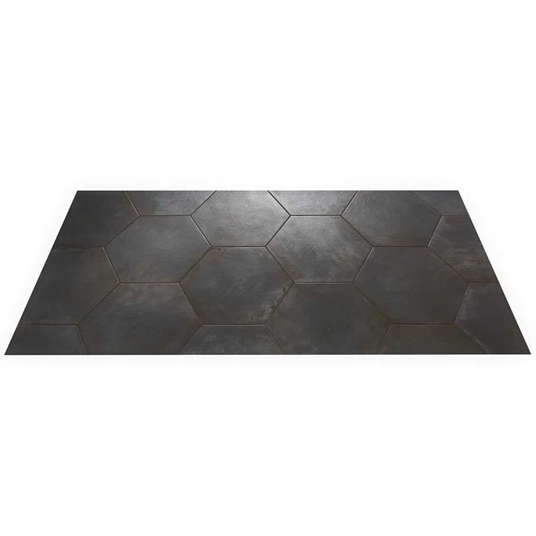 Angela Harris Fuller 20" Hex Porcelain Metallic Look Floor and Wall Tile