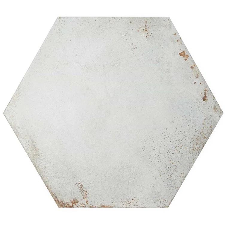 Angela Harris Fuller 20" Hex Porcelain Metallic Look Floor and Wall Tile