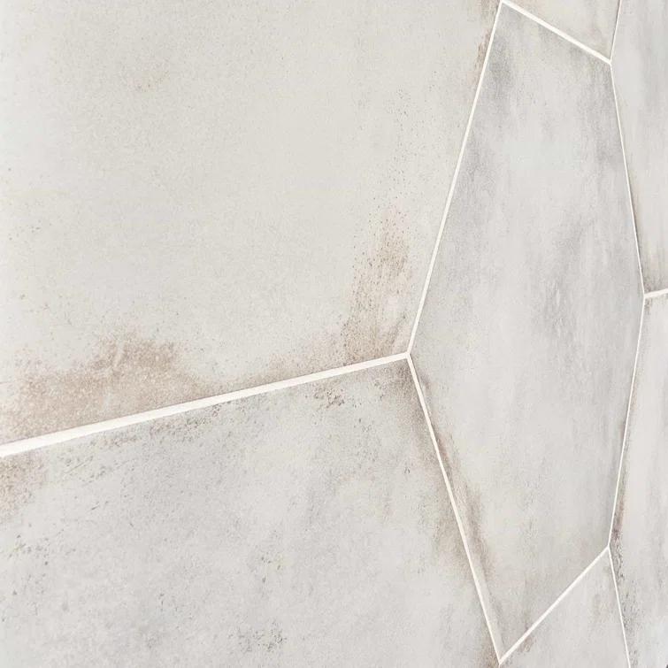 Angela Harris Fuller 20" Hex Porcelain Metallic Look Floor and Wall Tile