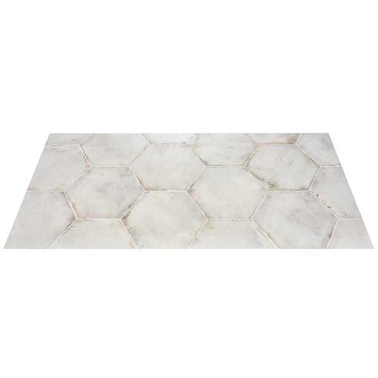 Angela Harris Fuller 20" Hex Porcelain Metallic Look Floor and Wall Tile