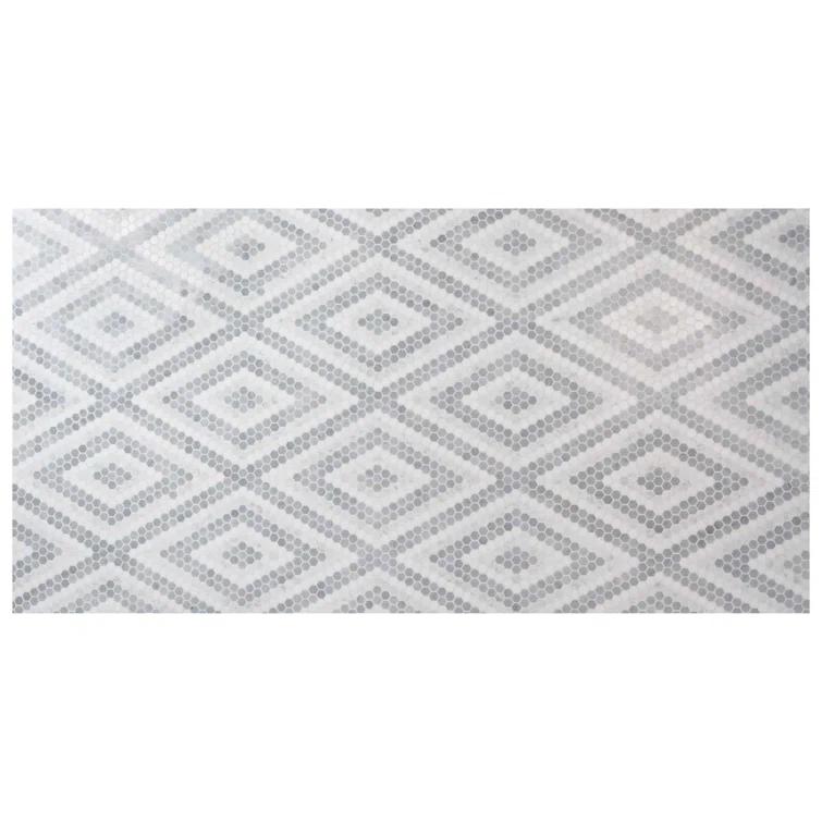 Hyperion 15.03'' W x 17.36'' L Marble Tile Mosaic Sheet