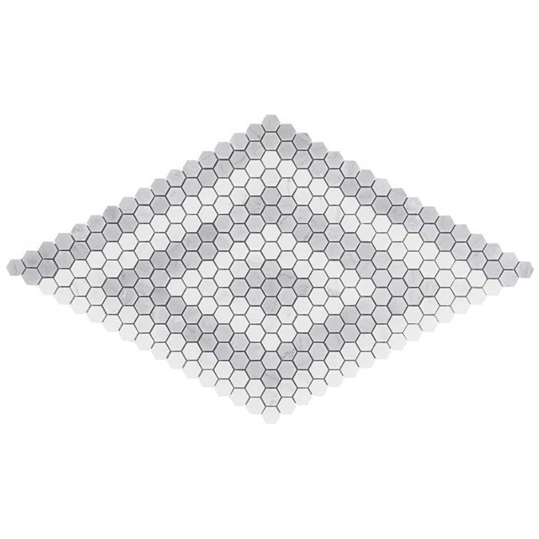 Hyperion 15.03'' W x 17.36'' L Marble Tile Mosaic Sheet