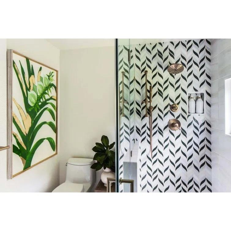 Divine Sprig 2" x 3" Ceramic Mosaic Wall Tile (0.86 Sq. Ft. / Sheet)