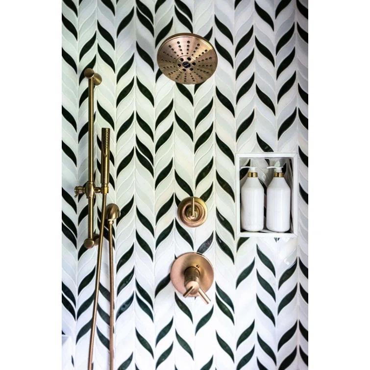 Divine Sprig 2" x 3" Ceramic Mosaic Wall Tile (0.86 Sq. Ft. / Sheet)