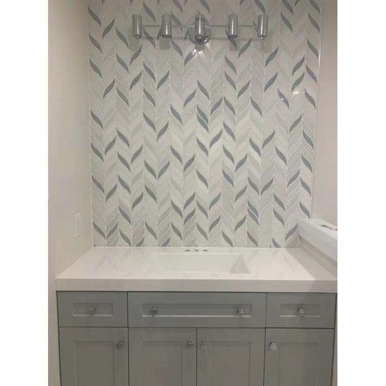 Divine Sprig 2" x 3" Ceramic Mosaic Wall Tile (0.86 Sq. Ft. / Sheet)