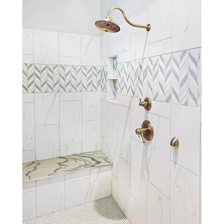 Divine Sprig 2" x 3" Ceramic Mosaic Wall Tile (0.86 Sq. Ft. / Sheet)