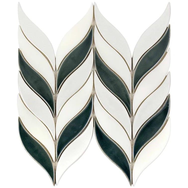 Divine Sprig 2" x 3" Ceramic Mosaic Wall Tile (0.86 Sq. Ft. / Sheet)