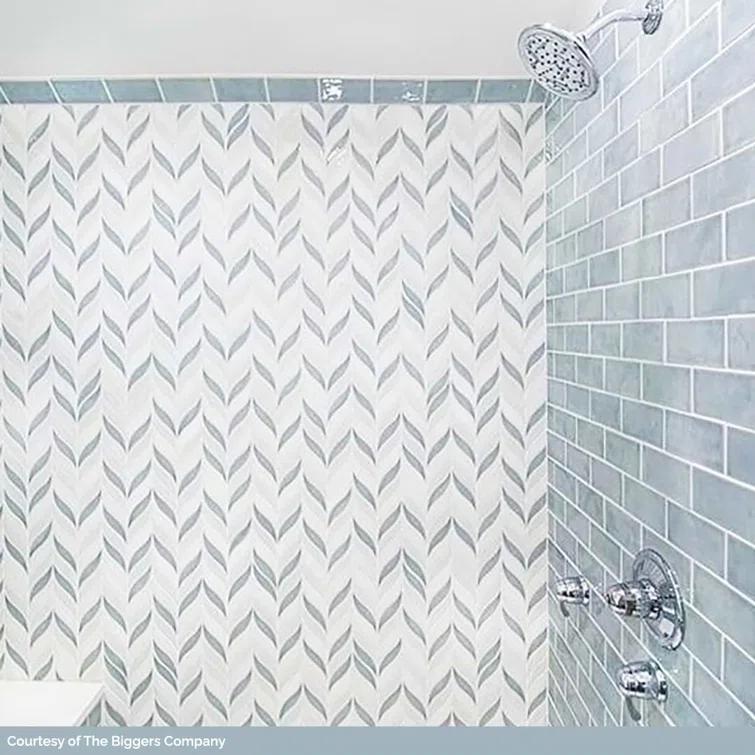 Divine Sprig 2" x 3" Ceramic Mosaic Wall Tile (0.86 Sq. Ft. / Sheet)