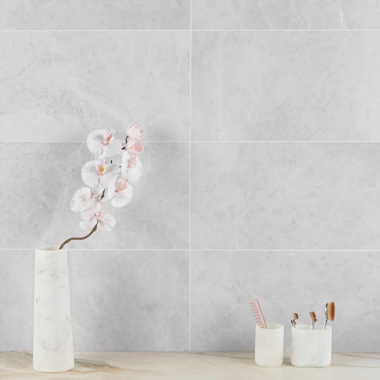 12" x 24" Porcelain Marble Look Wall & Floor Tile