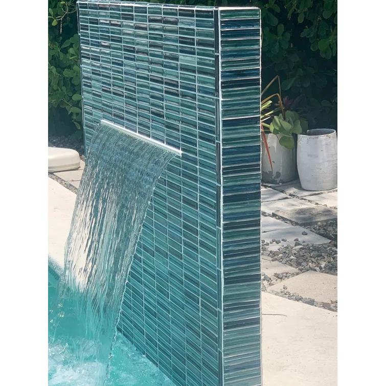 Tara Stacked 11.61" x 11.73" Molten Glass Mosaic Wall Tile (0.95 Sq. Ft. / Sheet)