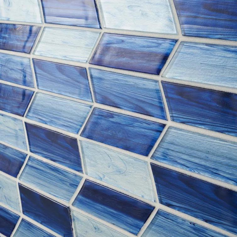 Tara Chevron 11.73 in. x 11.74 in. Molten Glass Mosaic Wall Tile (0.96 Sq. Ft. / Sheet)
