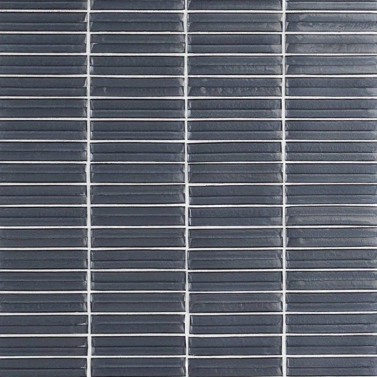 Bond Tile Tara Stacked 11.61" x 11.73" Molten Glass Mosaic Wall Tile (0.95 Sq. Ft. / Sheet)
