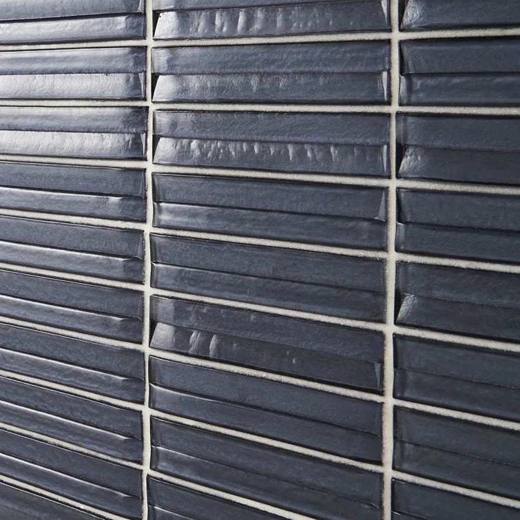 Bond Tile Tara Stacked 11.61" x 11.73" Molten Glass Mosaic Wall Tile (0.95 Sq. Ft. / Sheet)