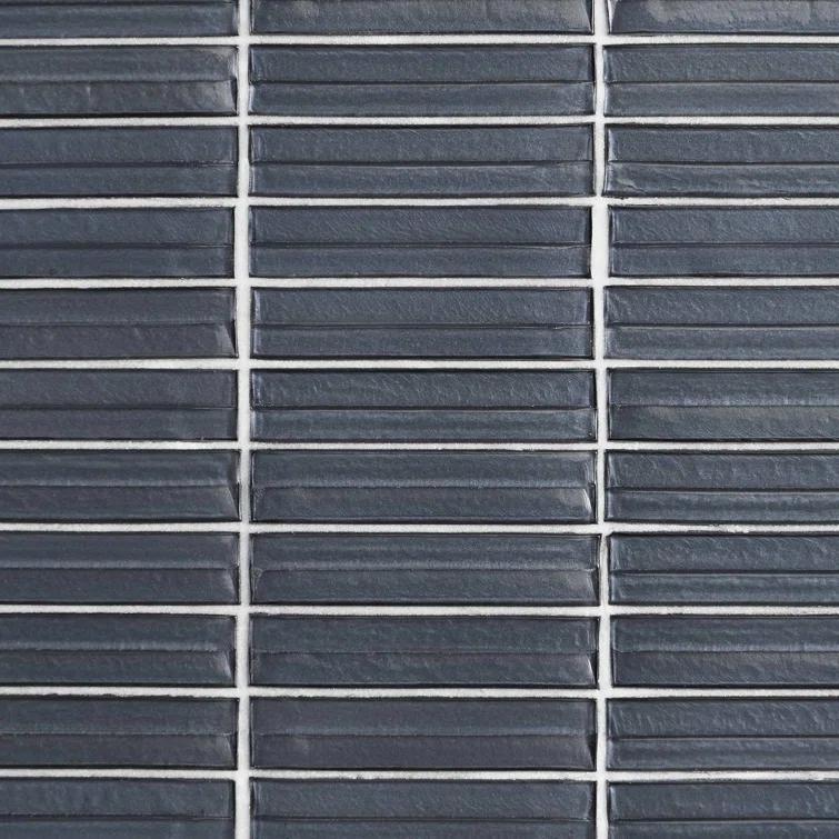 Bond Tile Tara Stacked 11.61" x 11.73" Molten Glass Mosaic Wall Tile (0.95 Sq. Ft. / Sheet)