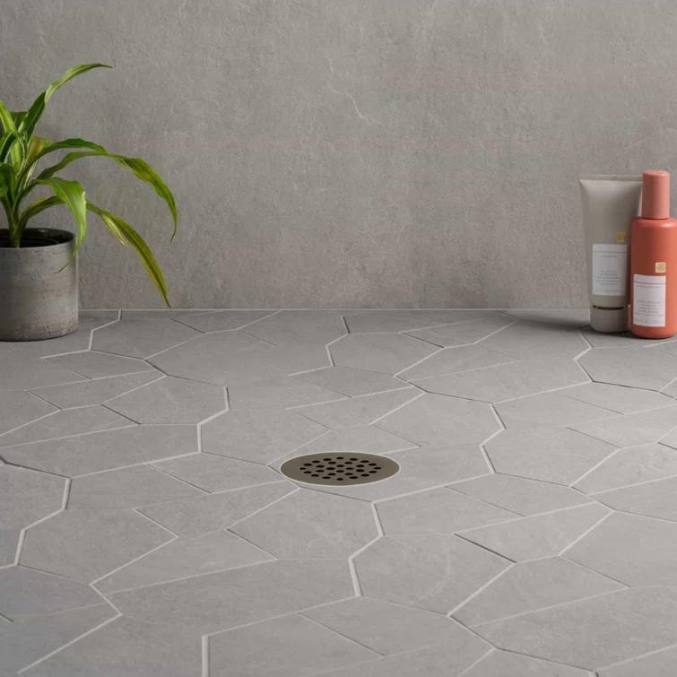 Monolith 11.81 In. X 19.68 In. Organic Pattern Matte Porcelain Mosaic Floor And Wall Tile (1.55 Sq. Ft. / Each)
